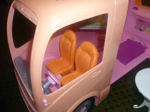 Mattel Barbie Vintage 2000 Ära BARBIE FAHRZEUG WOHNMOBIL GLAM CAMPER WC BAD KÜCHE WOHNEN SCHLAFEN TERRASSE EDEL