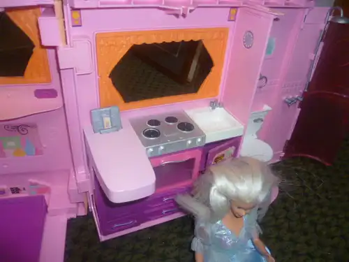 Mattel Barbie Vintage 2000 Ära BARBIE FAHRZEUG WOHNMOBIL GLAM CAMPER WC BAD KÜCHE WOHNEN SCHLAFEN TERRASSE EDEL