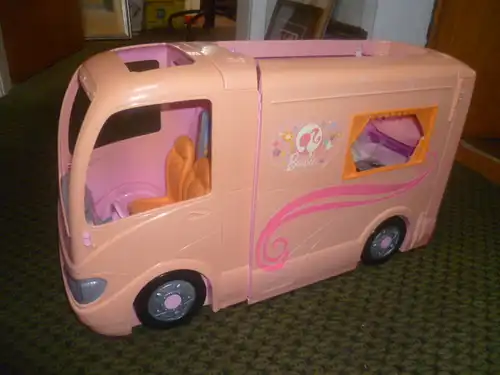 Mattel Barbie Vintage 2000 Ära BARBIE FAHRZEUG WOHNMOBIL GLAM CAMPER WC BAD KÜCHE WOHNEN SCHLAFEN TERRASSE EDEL