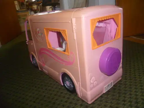Mattel Barbie Vintage 2000 Ära BARBIE FAHRZEUG WOHNMOBIL GLAM CAMPER WC BAD KÜCHE WOHNEN SCHLAFEN TERRASSE EDEL