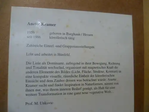 Seilakrobat Seiltanz Raumkörper 1 + Raumkörper 2 Anette Kramer *1959 Burghaun geboren Abstrakte Kunst und hat bei Prof. Milivoje Unkovic Kunst studiert und Meisterkurse