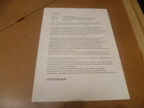 IVO LUCAS. Visiting Manhatten Melodrama 2004. 1996 - 1998 Studium Mixed Media an der Kunstakademie Enschede bei Ad Gerritsen, NL / studies in Mixed Media at Academy of Fine Arts Enschede with Ad Gerritsen, NL