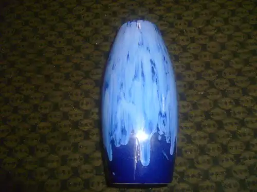  Vintage Scheurich Vase 522-18 Keramik W.Germany , blaue Lauflasuren aus der Vitrine H: 20 cm 