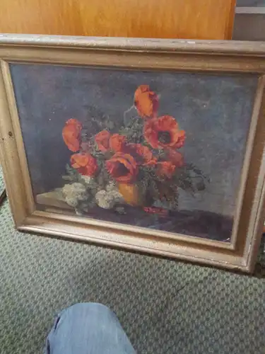 Max Theodor Alex. Jul Streckenbach 1863-1936 Stilleben mit Mohn