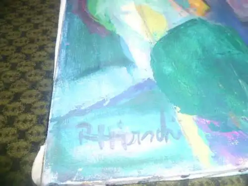  Rudolf Hirschi 1917 Stuttgart – 2001 hier in der Art des Edgar Degas "Model mit weißem Hut und einem Pferd zur Linken mit einer Mädchengruppe”