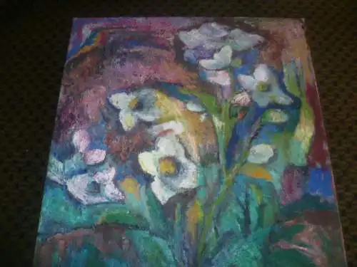  Rudolf Hirschi 1917 Stuttgart – 2001 hier in der Art des Edgar Degas "Blumen blühend im  Garten ”