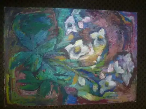  Rudolf Hirschi 1917 Stuttgart – 2001 hier in der Art des Edgar Degas "Blumen blühend im  Garten ”