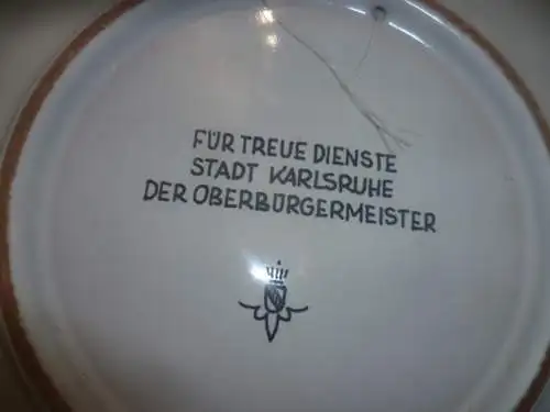  Karlsruher Mayolika Obstschale Dekor im Picasso  Joan Miro Design 