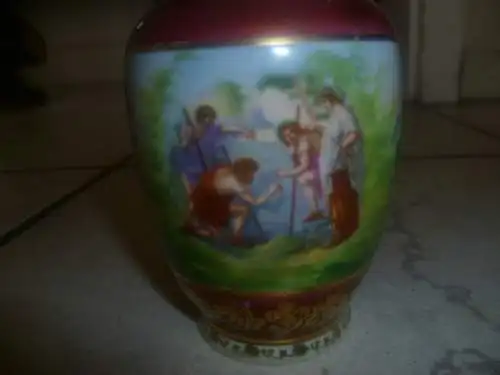 Modell Miniatur Deckelvase in Urnenform um 1920 wohl Frankreich oder Thüringen 