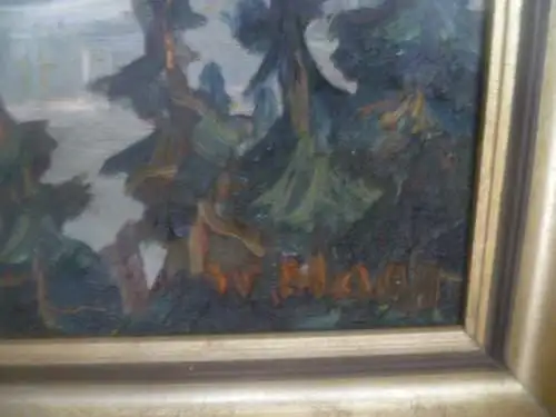 Wilhelm Haag 1907--1944 "Staffelsee Wetterstein impressionistisches Gemälde  um Max Liebermann  signiert : Wilhelm Haag 