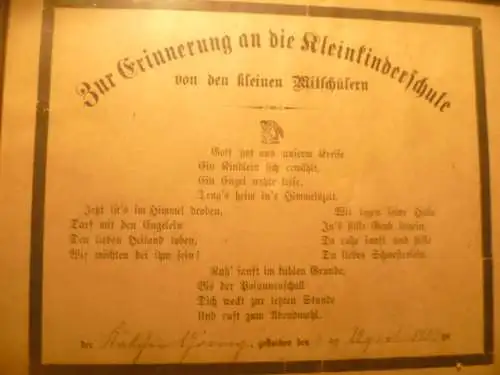  Sehr seltenes Andenken bzw zur Erinnerung an ein Kindlein!!