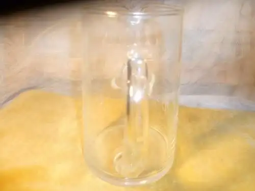 Biedermeier geschliffener Bierkrug um 1870 , reiches Japandekor in der Art einer Bambusstaude "  konische Form