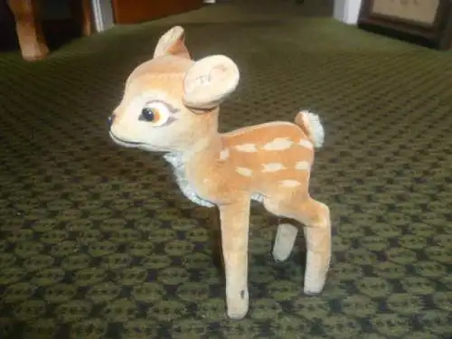 Dito Steiff Samt Disney Bambi 7422/00 US Zone Fahne Knopf fehlend! aus den 1951-53 Jahren  ca10 x 15cm