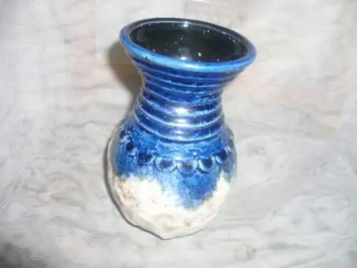 Aquagrün und Turkisblau 60´s Entwurf Bodo Mans Bay Vase Formnr.; 1465 Vintage 1960-70  H 18cm