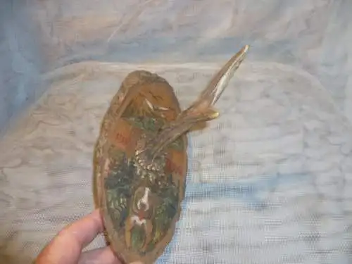 Militaria Jäger Kleiderhacken Spießer datiert  1914- 1916 von Hand mit Jagdszenen bemalt!!