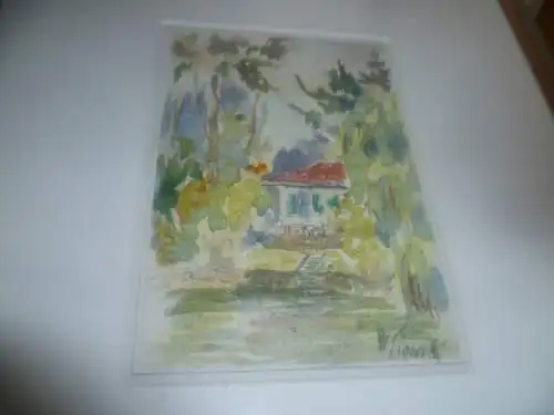 Ulrich Kiowski (1947 Saltendorf/Oberpfalz) "Garten Idylle mit einem Haus bei Haltern an der Stever",