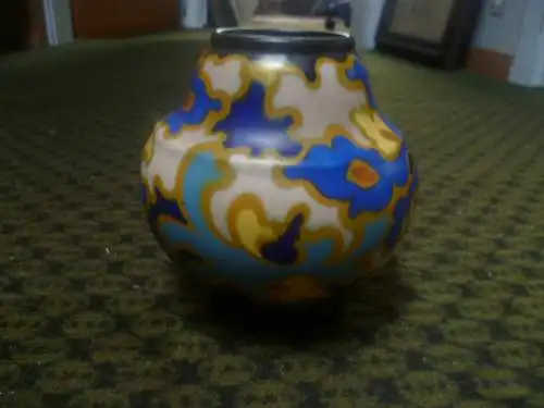 Art Deco Gauda 1923-34 Regina Vera W.B seltene Vasenform + Dekor!