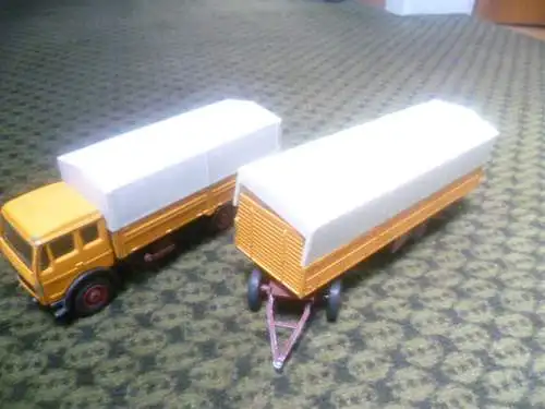 NZG Modelle No 146 MB LKW mit Hänger komplett  um 1975