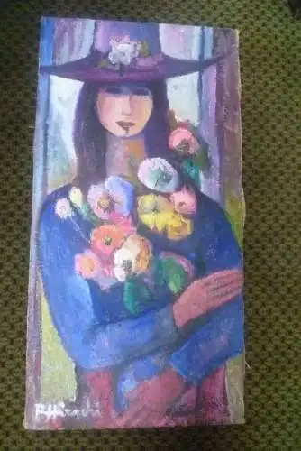  Rudolf Hirschi 1917 Stuttgart – 2001 hier in der Art des Edgar Degas "Model mit fliederfarbenem Hut und buntem Blumenstrauß”