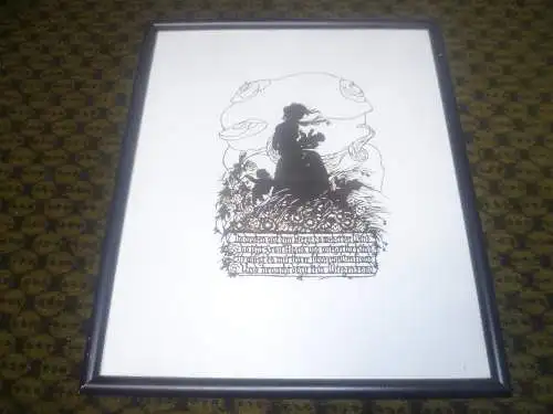 Scherenschnitt in der Art Lotte Gützlaff "Maria wiegt ihr Kind " um 1900