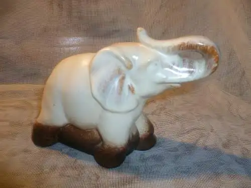 Vintage 70 Jahre Keramik Elefant in der Art von Karlsruher Majolika !!