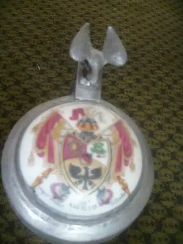 Corps Eberhard Karls Universität Normannia Tübingen selten Krug 30.11.1858 "Normania sei`s Panier , vigor vertus XXX.XI.LXI ,  libertus