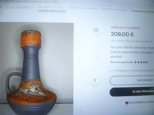 Designer Keramik von Walter Gerhards für eine Wohnkultur der 1960 Jahre , Der absolute Hingucker ! 210-55 Kämpfer zum Pferd!!