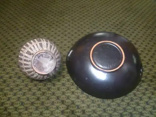 Konvolut Carstens Tönnieshof 652-13 Ballon Vase uns Obstschale Keramik Keramik Design Brabant  der 1950er / 1960er kubistisches Dekor