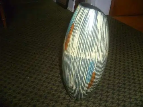 Artkunst24.Etsy.com Eckhardt & Engler 2015 / 15 niedliche Mid Century stylische Vase handdekoriert aus den 1950er Jahren West Germany.