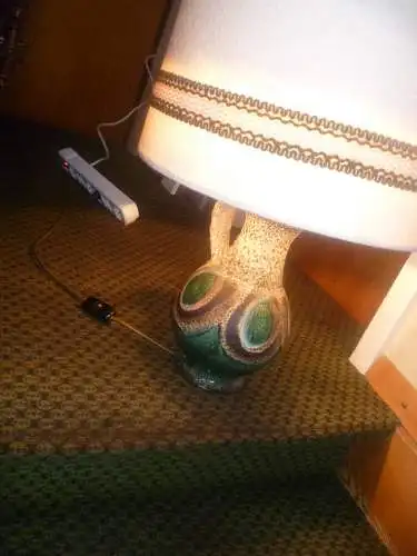 Designer Mid Century * Vintage Beistellampe  Fuß Keramik Vase  BAY von Bodo Mans Besondere Vintage