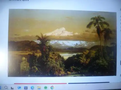 J.A. Dq… bedeutender Südamerika Maler „El Cayambe“ Vulkan in Ecuador     Thema : Ferdinand Bellermann 1814-1889 /Frederic Edwin Church 1826-1900