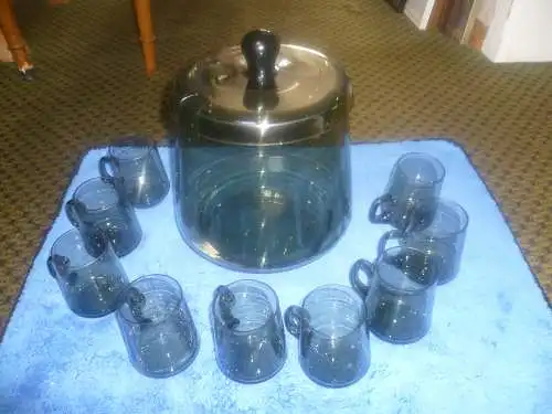 W.Wagenfeld 1900-1990 Bowle Set mit 9 Henkelgläsern !!!