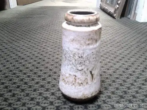 Konvolut 2 seltene Gerda Heukeroth Scheurich Keramik West Germany 209-18 Die Vase viele bunte Lauflasuren H: 18 cm