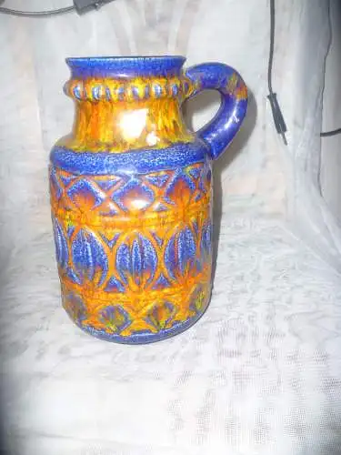 Vintage BAY KERAMIK Vase 93-25 von Bodo Mans fat Lava Wgp West German Pottery Deutschland WGP 1960- 69 Höhe 25 cm