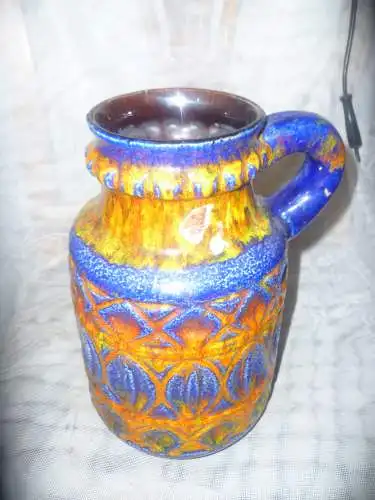 Vintage BAY KERAMIK Vase 93-25 von Bodo Mans fat Lava Wgp West German Pottery Deutschland WGP 1960- 69 Höhe 25 cm