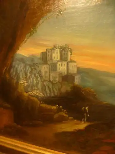 Johann Wilhelm Schirmer Landschaftsmaler (1807-1863) Ansicht der Höhle der Kapuziner von Amalfi von Wanderer gesehen"  um 1840-45 