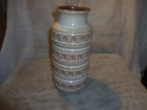 Inka bzw Hellas Scheurich Keramik Vase Nr. 268-23 mokka beige Ära 1960 Abba!!