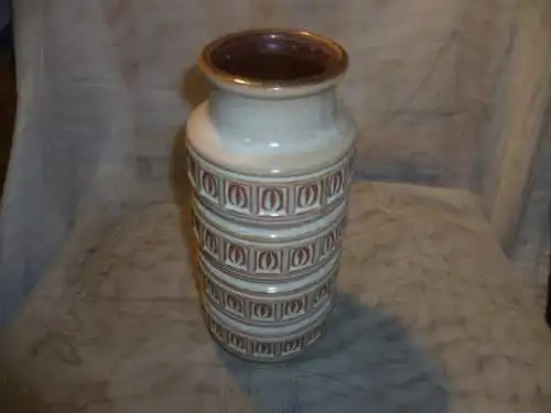 Inka bzw Hellas Scheurich Keramik Vase Nr. 268-23 mokka beige Ära 1960 Abba!!