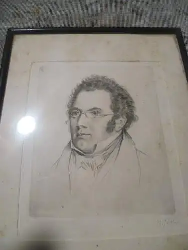 W. Pech (1911-?) zeigt den österreichischen Komponisten Franz Schubert (1707-1828).