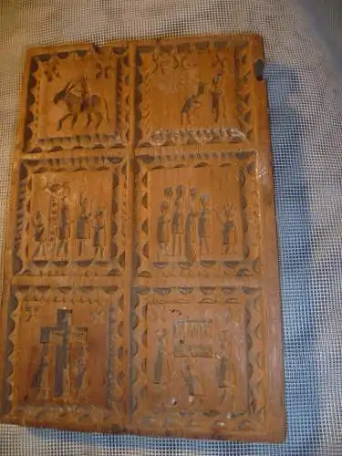 Musealer Krippen/ Apostel Modell um 1800+ / - besonders seltene christliche Motivwahl Kirschbaum 15 x 10cm  Provenienz Bäckerei  Gauss in Bretten