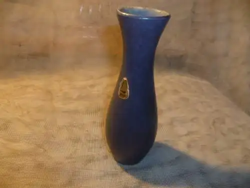 Lapitesta Keramik Mid Rosenvase / Kerzenhalter Century 1970  blaue Glasur Aus der Vitrine H15cm Ein Hingucker