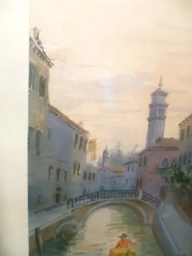 A Bolderin 1850-1949 Palazzo van Axel in Venedig Aquarell auf Papier  33 cm –21,5 cm 