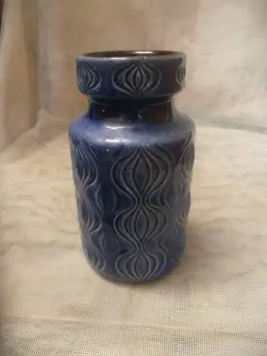 Artkunst24.70er Scheurich Knut Kneudgen Amsterdam Dekor Keramik Vase Form 285-15hellblauJahre Mid Century Modernist WGP West German Pottery True Vintage  H: 16cm  