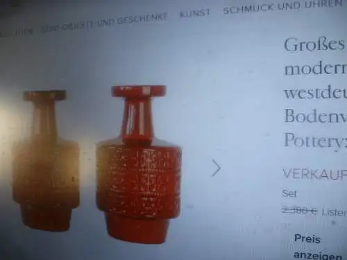 Fohr Designer Keramik XXL Bodenvase Formnr. 376-45 ein Hingucker und Klassiker 