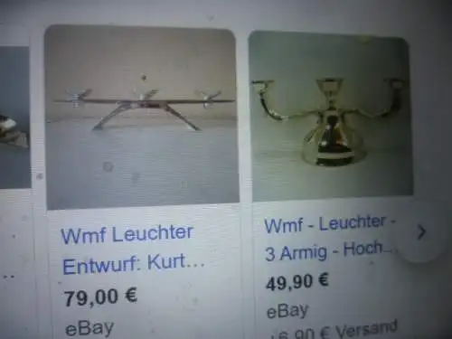 WMF Leuchter Entwurf : Kurt Radtke Länge 42 cm  von 1955 aus der Vitrine !!!