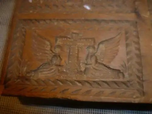 Musealer Krippen/ Apostel Modell um 1800+ / - besonders seltene christliche Motivwahl Kirschbaum 15 x 10cm  Provenienz Bäckerei  Gauss in Bretten