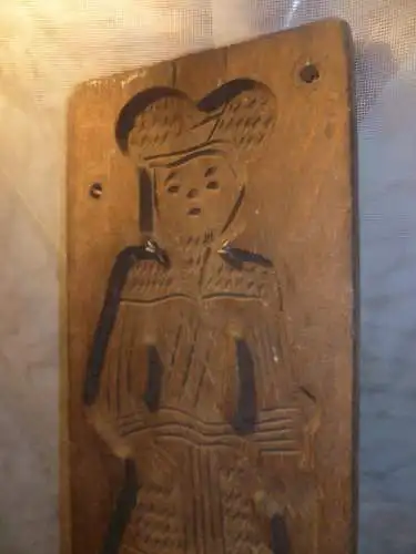 Spekulatius Lebkuchen Figuren Modell  um 1900 fein geschnitzt! Provenienz Bäckerei in Bretten Baden Württemberg