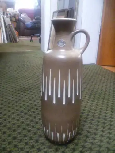 Seltene Elma VASE Kunstkeramik Formnummer 413/30 aus den 1960 Jahren  H. 31 cm