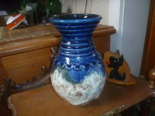 Scheurich Bodo Mans Fat Lava Keramik Vase Westdeutschland 1464/18 Keramik Lava deutsches Sammlerstück H : 19cm