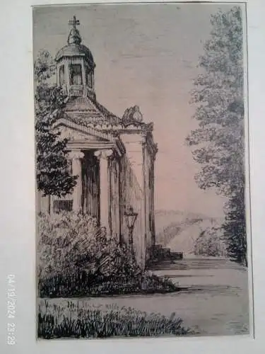 Elizabeth O'Neill Verner 1883–Charleston 1979 "Portikus der St. Philip's Episcopal Church in Charleston, South Carolina. " Radierung